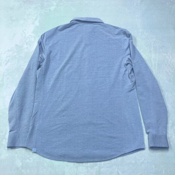 Lululemon Commission Long-Sleeve Shirt Pocket Men's S Blue Minimalist Comfy - Picture 5 of 6